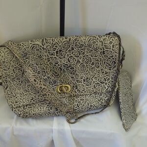 Etui London Chic Floral Leather Crossbody Bag